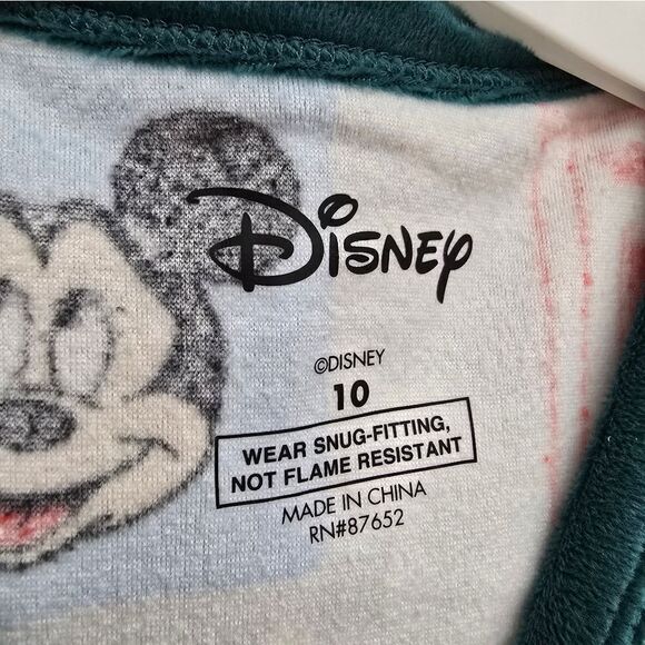 NWT Kids' Christmas Disney Mickey Minnie Mouse 2pc Snug Fit Pajama Set, size 10 - Picture 4 of 8